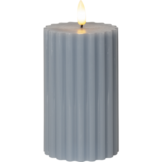 LED Blockljus Flamme Stripe Blå 15 cm