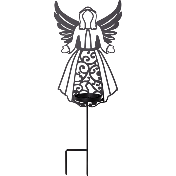 LED Gravljus Siluett Ängel med ljus 48 cm
