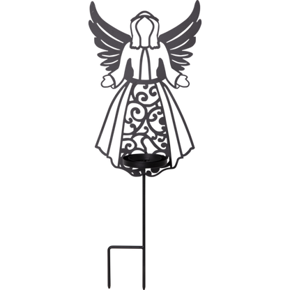 LED Gravljus Siluett Ängel med ljus 48 cm