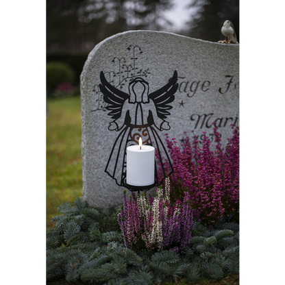 LED Gravljus Siluett Ängel med ljus 48 cm
