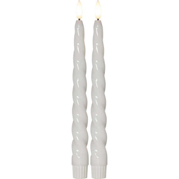 LED Antikljus 2-pack Flamme Shine Vit