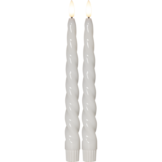 LED Antikljus 2-pack Flamme Shine Vit