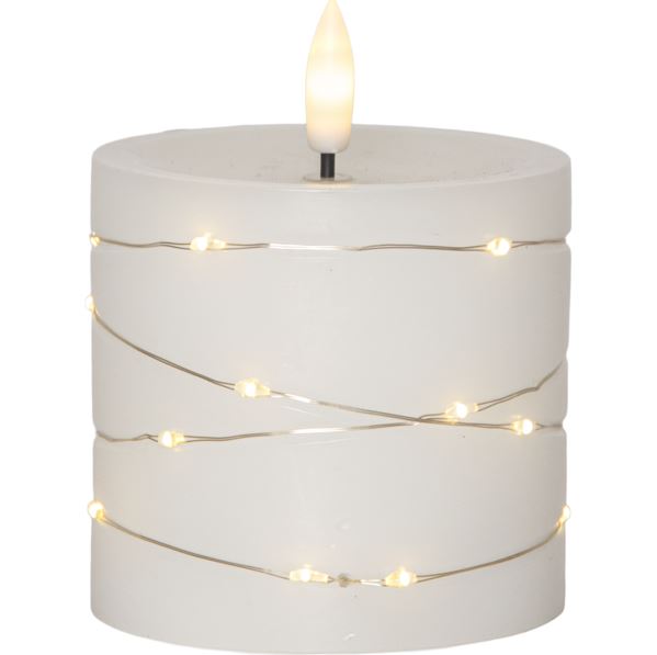 LED Blockljus Flamme Dew 10 cm I lager vecka 08