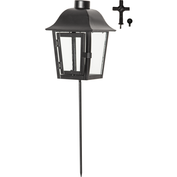 LED Gravlykta Svart metall 46 cm