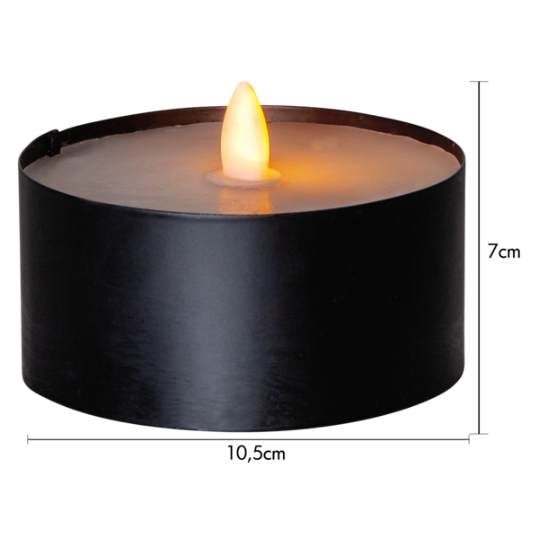 LED Utomhusmarschall svart plåt och vax