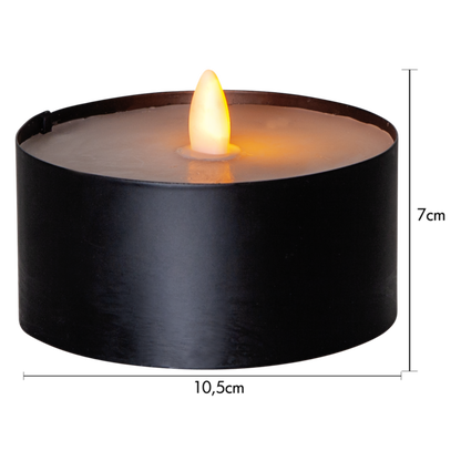 LED Utomhusmarschall svart plåt och vax