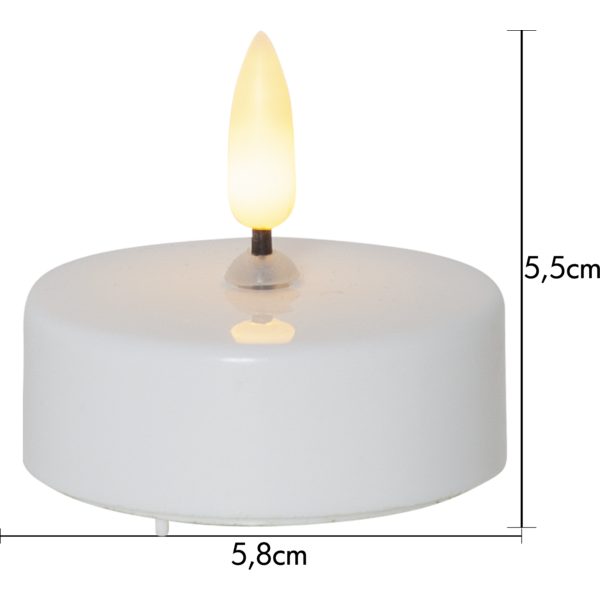 LED Värmeljus 2-pack Flamme 5,8x5,5 cm