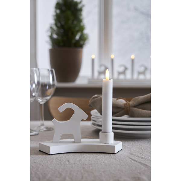 LED Antikljus 2-pack Flamme Rustic 15 cm Vit