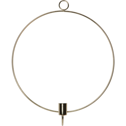 Ljusstake vägg Ring ink. LED ljus Mässing