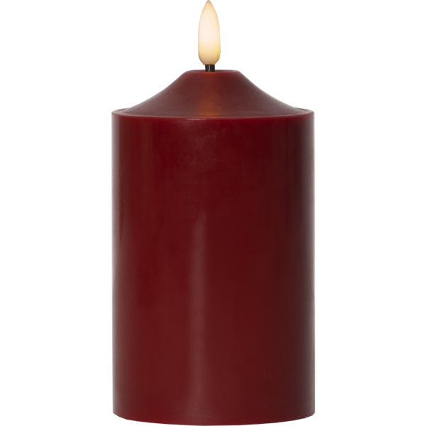 LED Blockljus Flamme Top Röd 15 cm