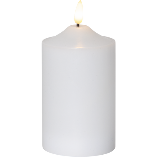 LED Blockljus Flamme Top Vit 15 cm