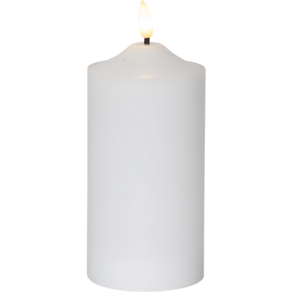 LED Blockljus Flamme Top Vit 17 cm