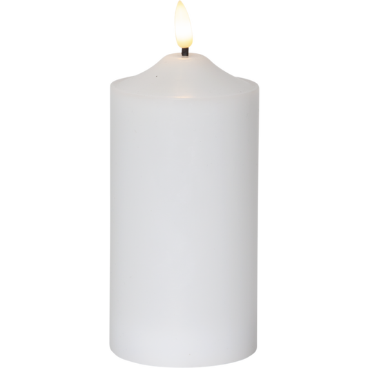 LED Blockljus Flamme Top Vit 17 cm