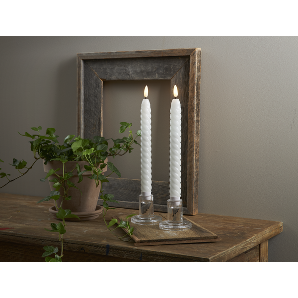 LED Antikljus 2-pack Flamme Swirl 25 cm