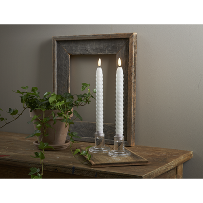 LED Antikljus 2-pack Flamme Swirl 25 cm