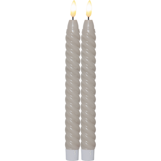 LED Antikljus 2-pack Flamme Swirl 25 cm