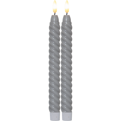 LED Antikljus 2-pack Flamme Swirl 25 cm