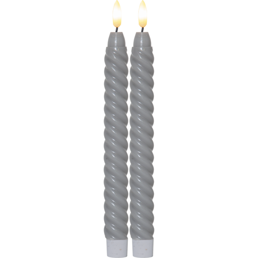 LED Antikljus 2-pack Flamme Swirl 25 cm