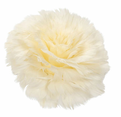 Dekoration Fjäderblomma Med Clip Vanilj 6-pack Ø11 cm