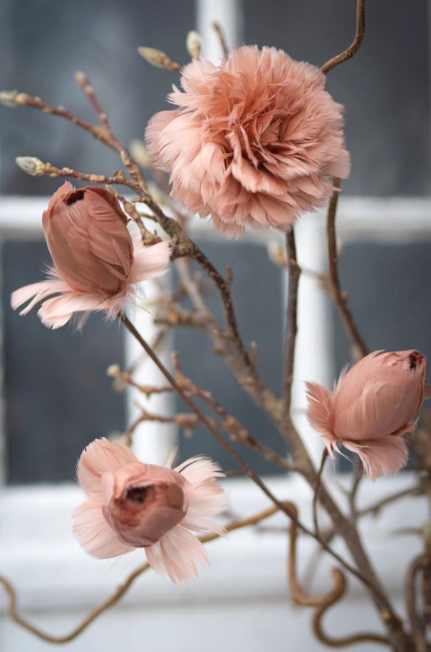 Dekoration Fjäderblomma Med Clip Mullvad 6-pack Ø11 cm