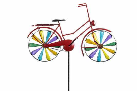 Utomhus Dekoration DIV. Trädgårdsstick Vindsnurra Vindspel Cykel Metall Färgglad HH