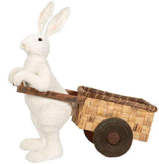 Påskdekoration Golvdekoration Hare Med Kärra 68 cm