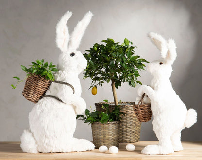 Påskdekoration Golvdekoration Hare Med Korg 71 cm
