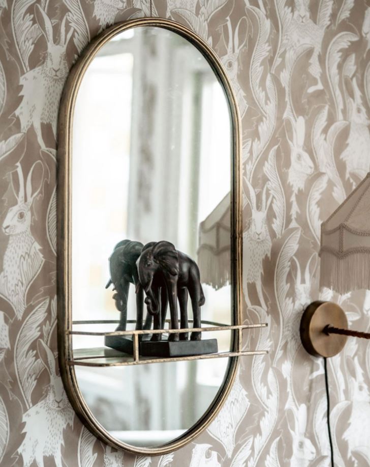 Väggspegel 45x13x88cm antikguld