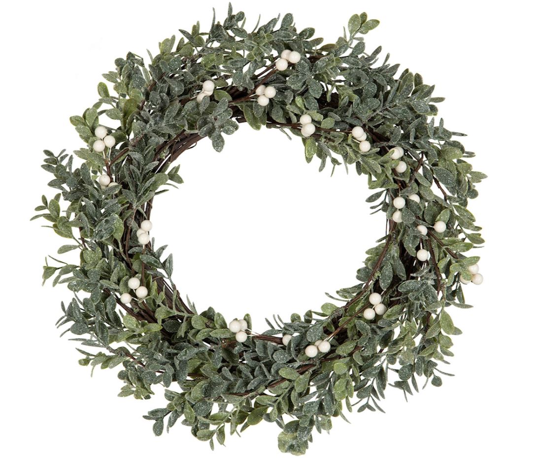 Jul diverse Krans Rimfrost Löv/Bär Ø35 cm