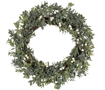 Jul diverse Krans Rimfrost Löv/Bär Ø35 cm