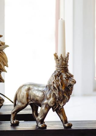 Ljusstake Lejonkungen 21x7x23cm