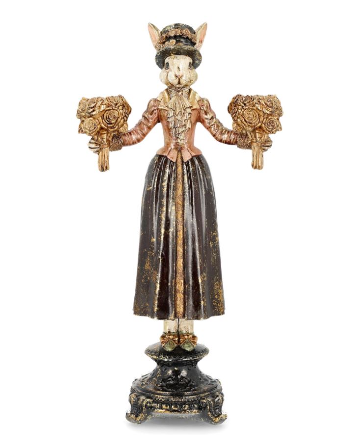 Ljusstake Fru Kanin Rosa 43 cm