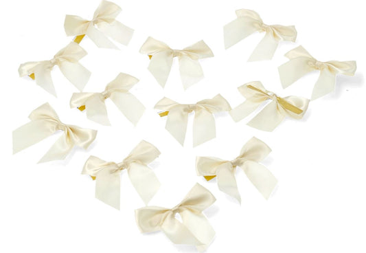 Påskdekoration Rosett Satin Små Vit 25-pack