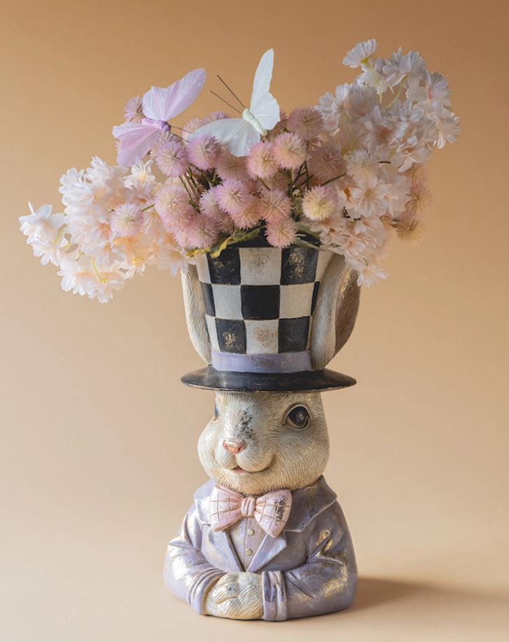 Påskdekoration Byst Herr Kanin Hatt Cirkus 34cm