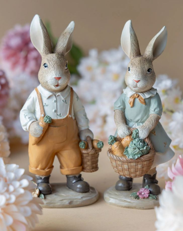 Påskdekoration Kanin Morotskorg Mix 22 cm