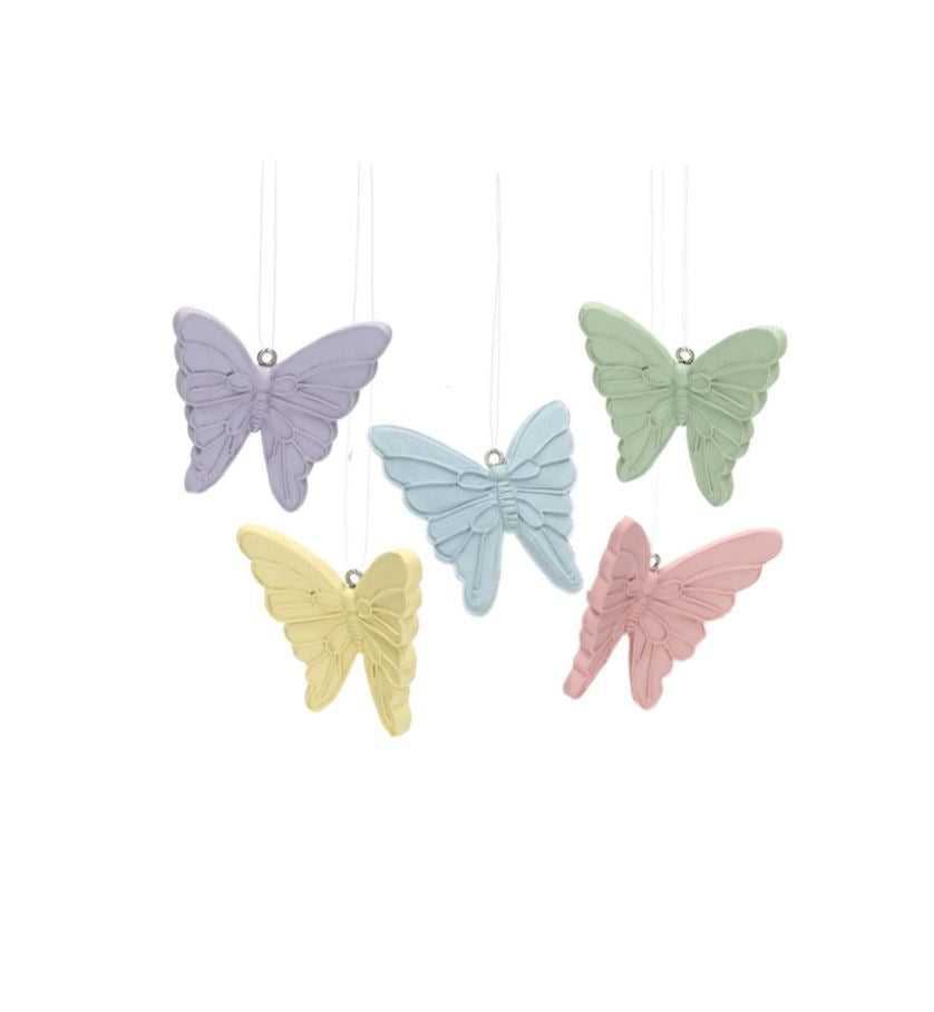 Påskdekoration Hänge Fjäril Mix 10-pack