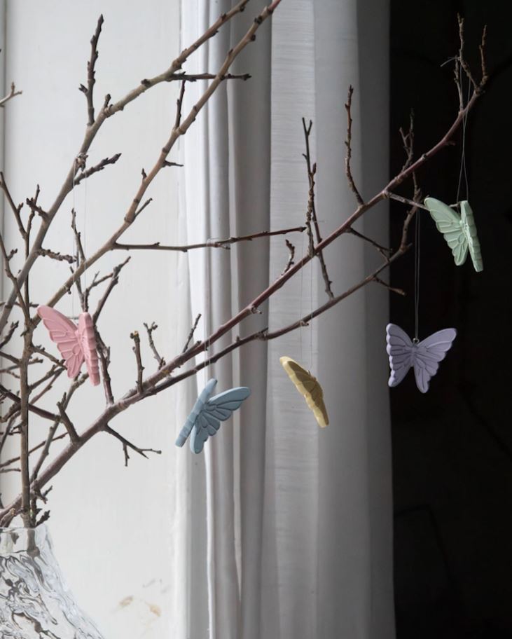 Påskdekoration Hänge Fjäril Mix 10-pack