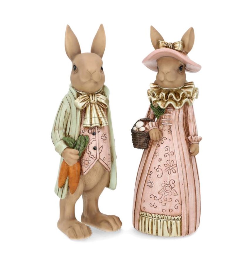 Påskdekoration Herr och Fru Kanin Finklädd Mix 30 cm