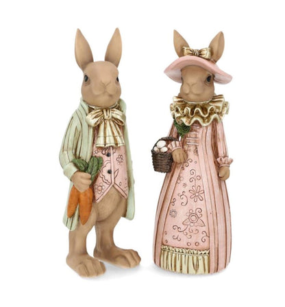 Påskdekoration Herr och Fru Kanin Finklädd Mix 30 cm