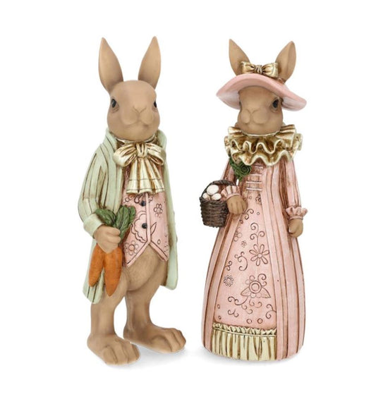 Påskdekoration Herr och Fru Kanin Finklädd Mix 30 cm