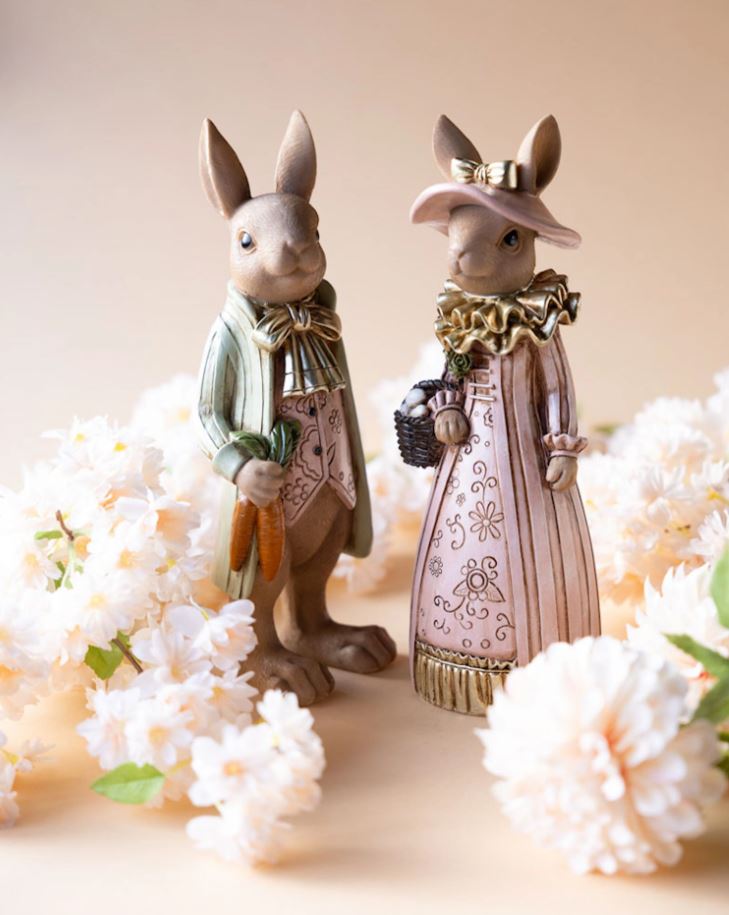 Påskdekoration Herr och Fru Kanin Finklädd Mix 30 cm