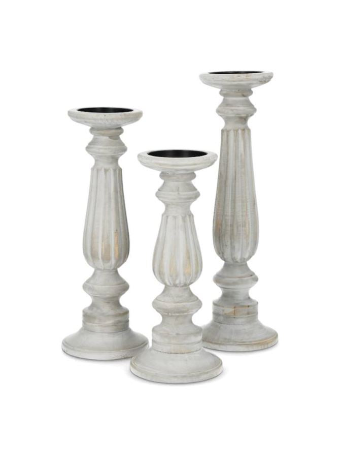 Ljusstake Trä 3-pack 30/35/40 cm I lager vecka 09