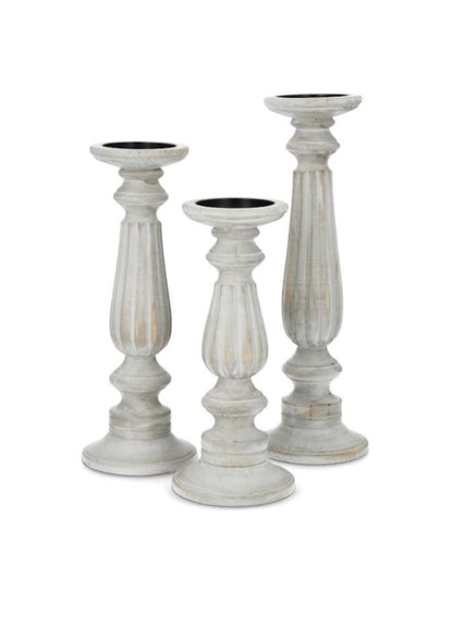 Ljusstake Trä 3-pack 30/35/40 cm I lager vecka 09