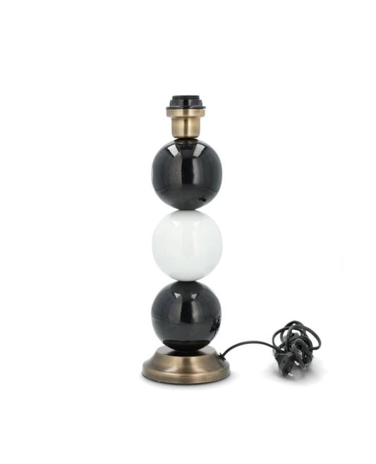 Bordslampa Lampfot Multi Stone Svart/Vit 39 cm