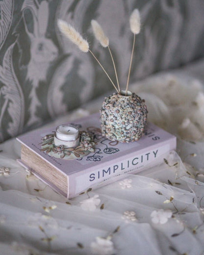 Dekoration Löpare Broderade Blommor 250 cm creme