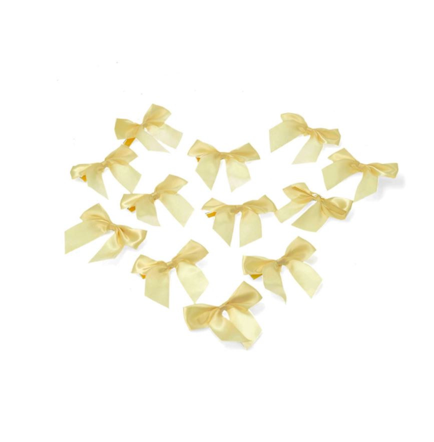 Påskdekoration Rosett Satin Små Gul 25-pack