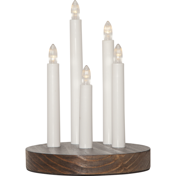 Adventsljusstake Doris 24 cm brun