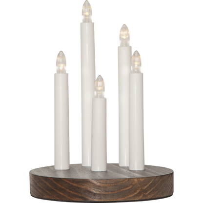 Adventsljusstake Doris 24 cm brun