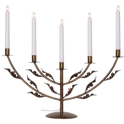 Adventsljusstake Eklöv 53,5x14x48 cm Mässing