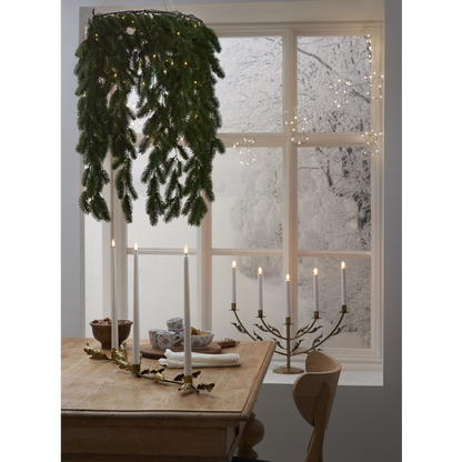 Adventsljusstake Eklöv 53,5x14x48 cm Mässing